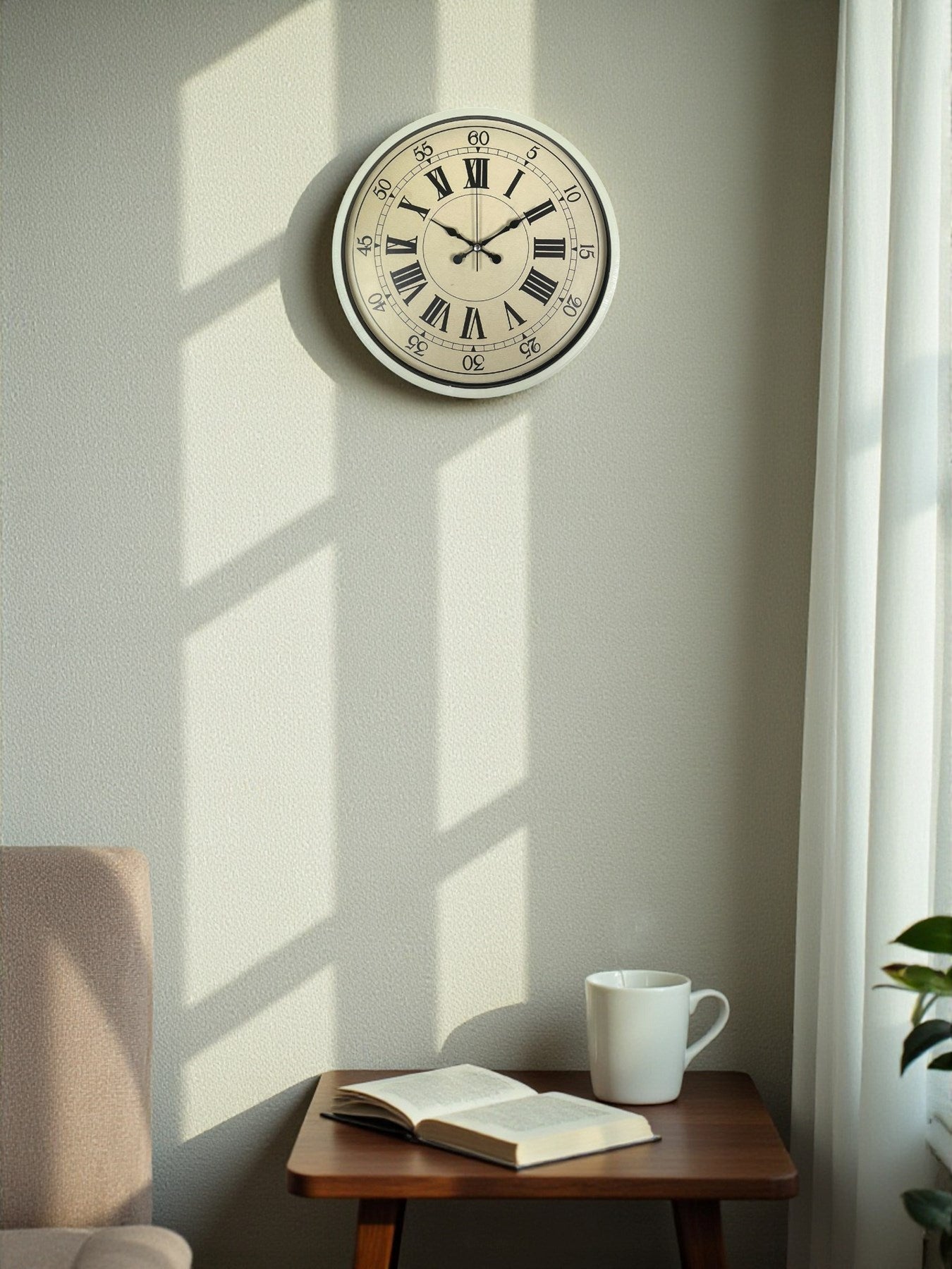 Zentime 36 Cm Sarý Dekoratif Duvar Saati