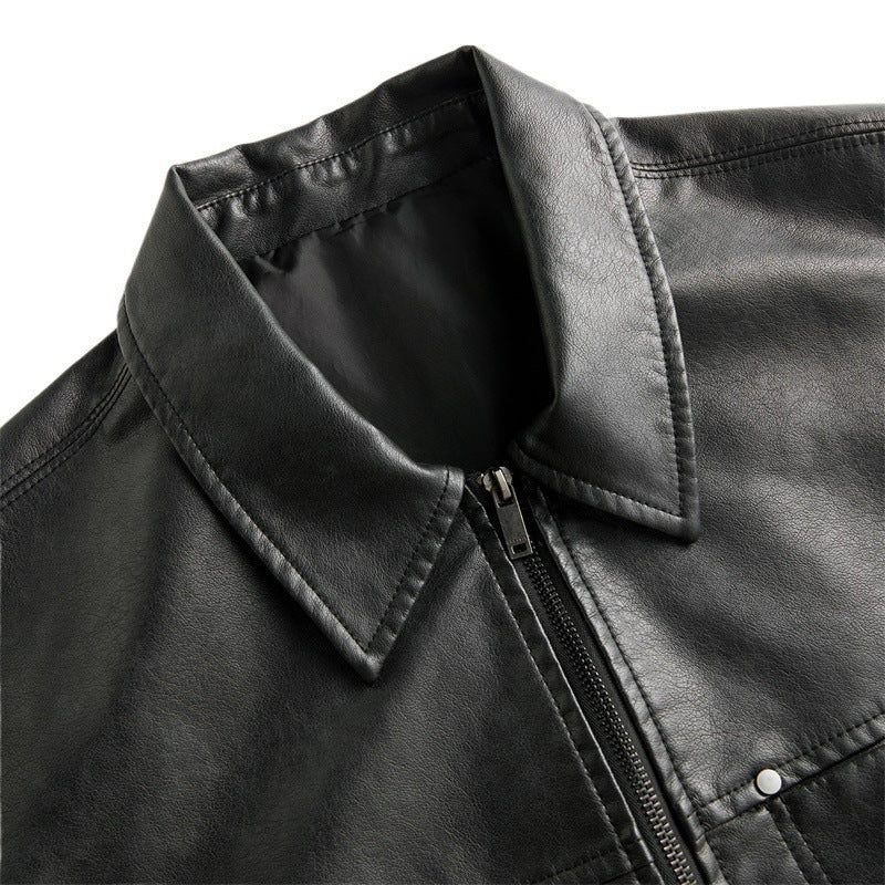 Damen Lederjacke – Imitat Leder, Prinzessärmel, Ultra Kurz