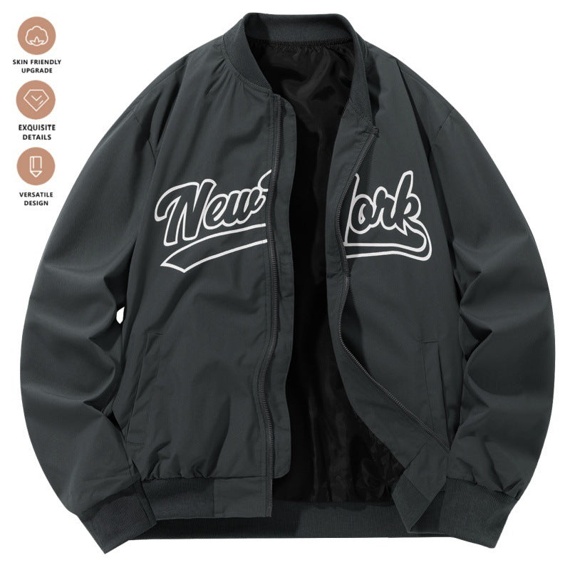 Retro Baseball Jacke – Stehkragen & Lässig Kombinierbar | Herren Sportjacke 2025