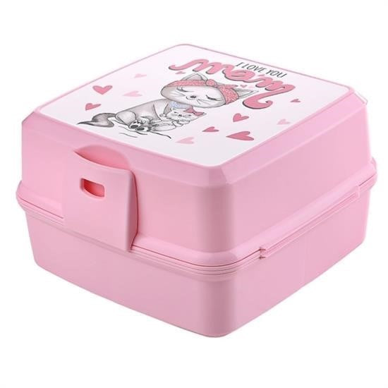 BUFFER® Kendiliðinden Kaþýk Çatallý Beslenme Kutusu 4 Bölmeli Çocuk Beslenme Kabý Saklama Kutusu