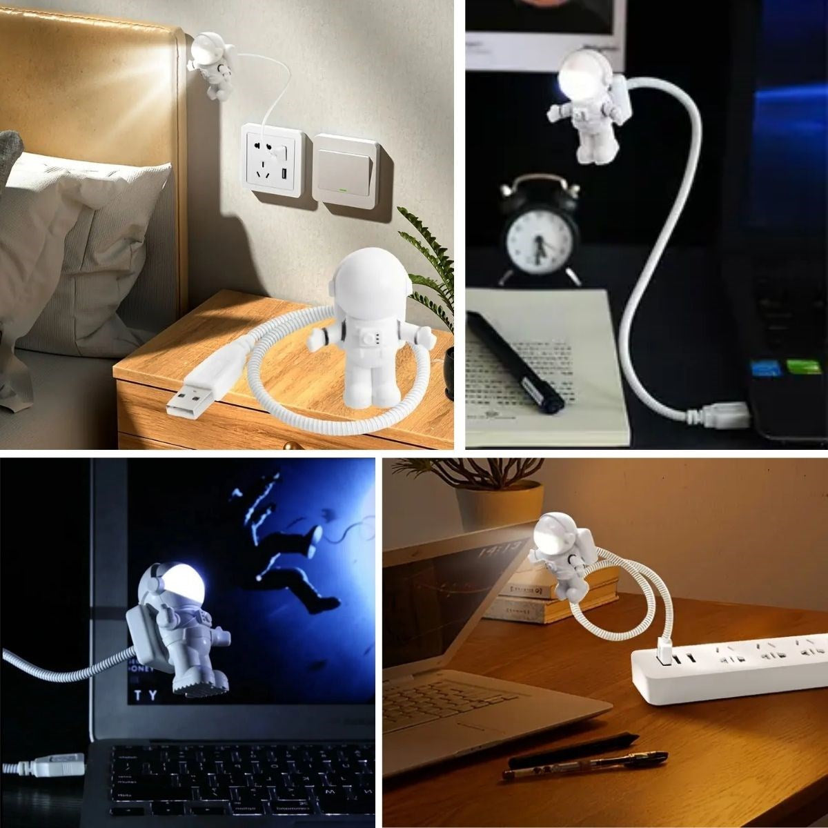 BUFFER® USB Astronot Gece Lambasý, Masa Lambasý, Kitap Okuma Lambasý Iþýðý