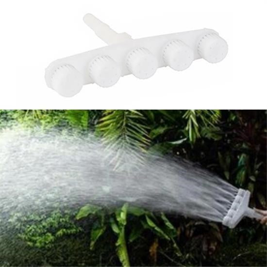 BUFFER® 5 Kafalý Peyzaj Bahçe Tarla Çim Sulama Baþlýðý Yüksek Basýnçlý Su Püskürtücü Hortum Aparatý