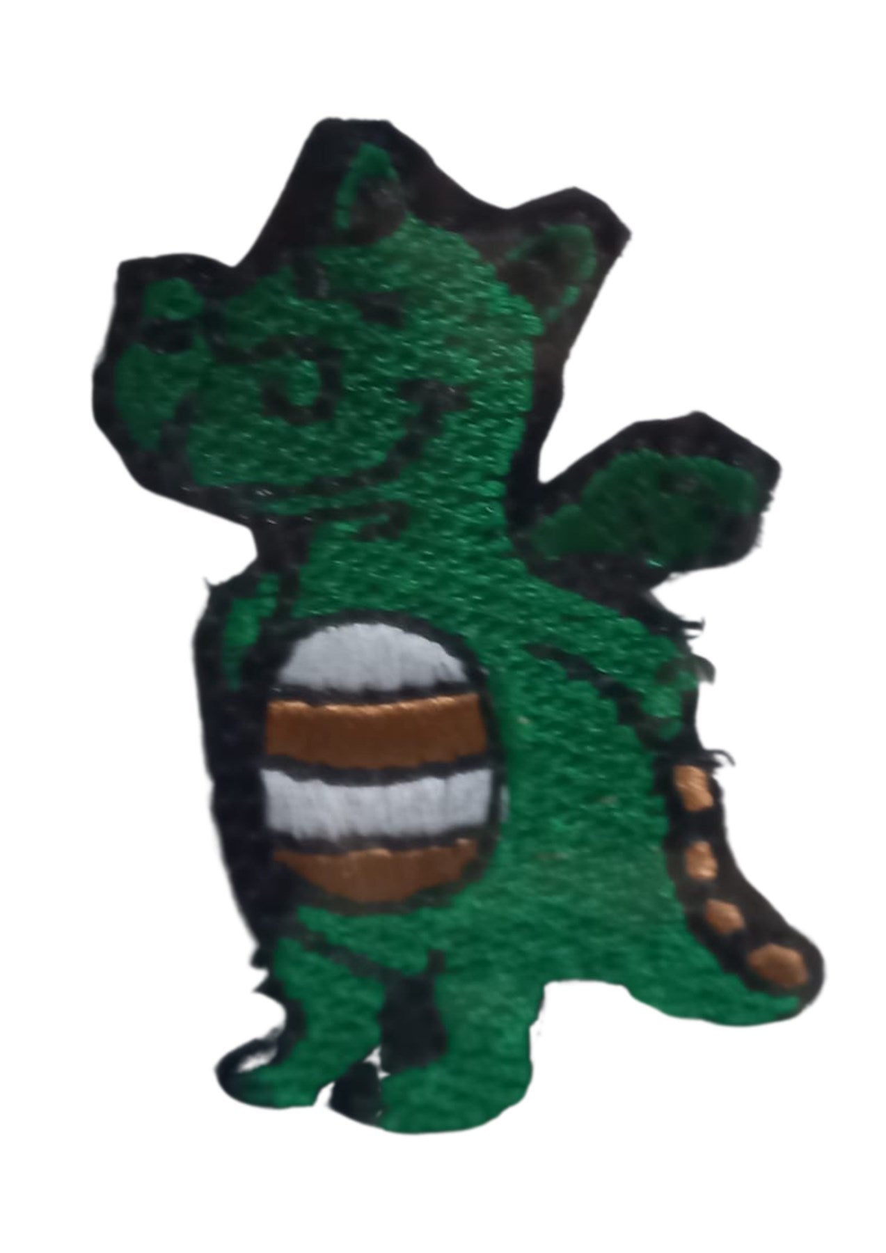 Aplike Ütü Ýle Yapýþan Dinazor Yeþil Arma 2,5x4 cm