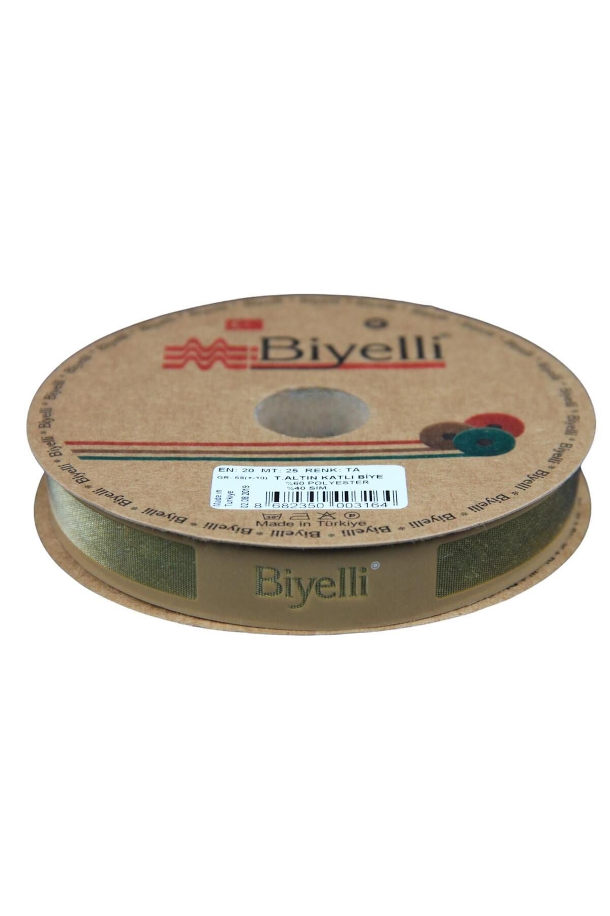 Biye Simli Katlý Ta 2 cm 25 Metre %50 Simli % 50 Polyester