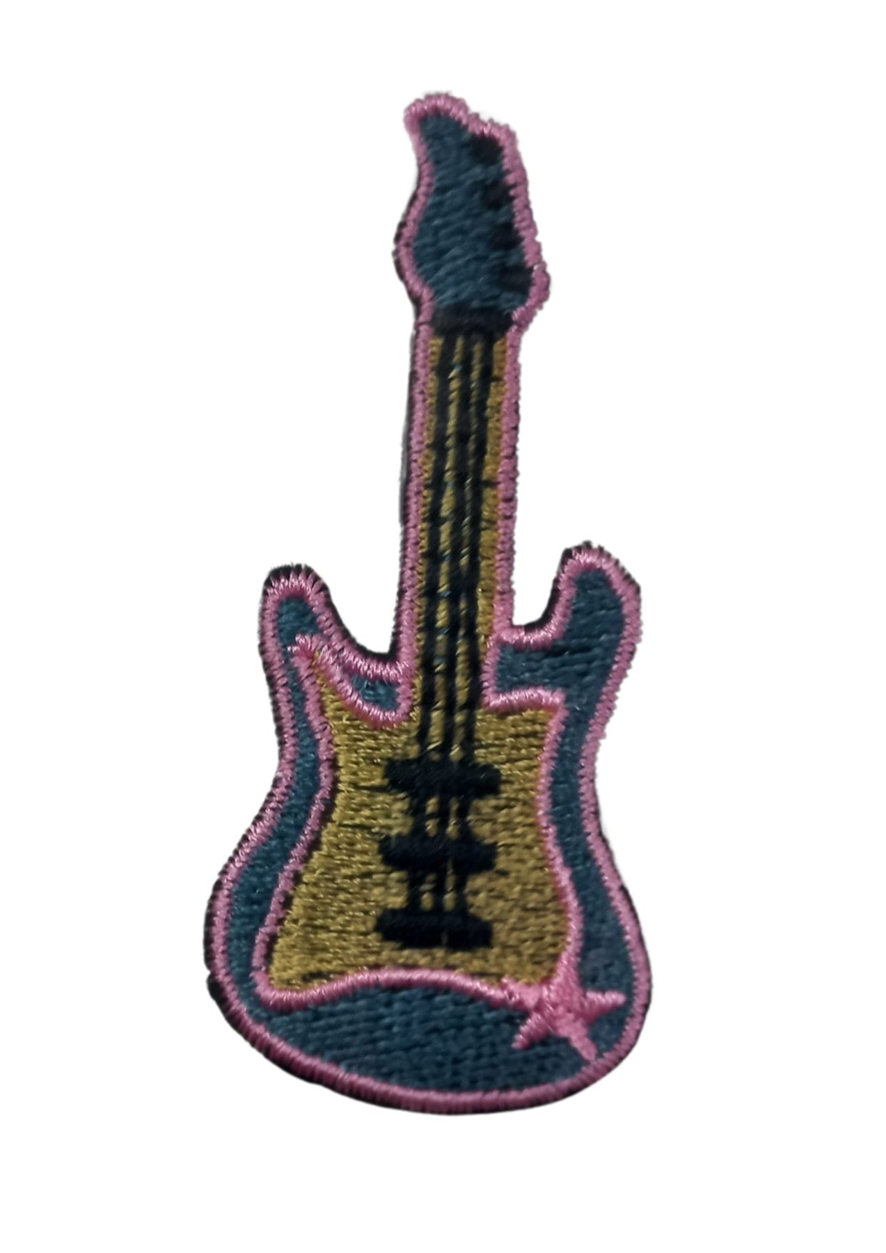 Aplike Ütü Ýle Yapýþan Gitar Pembe Arma 5x3 cm