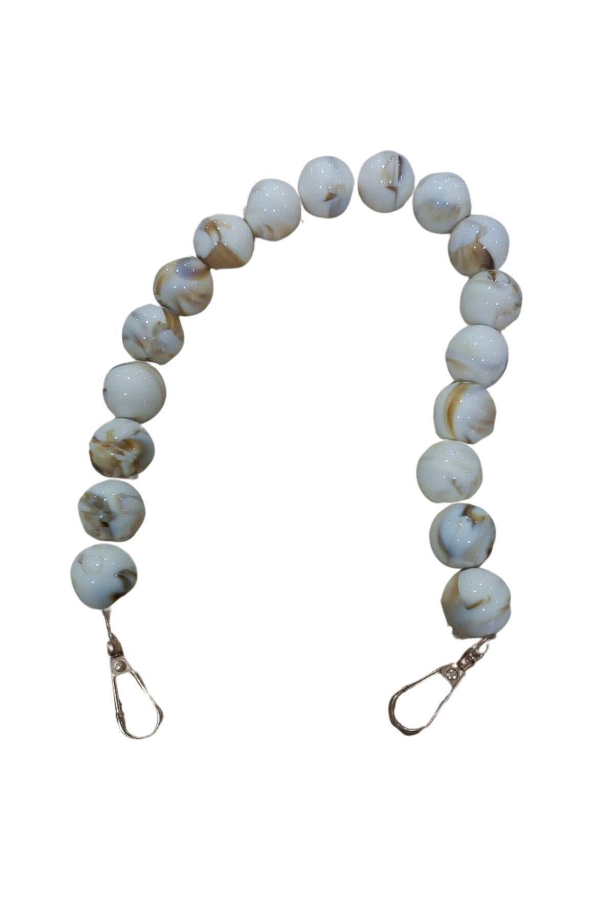 Çanta Askýsý 40 cm Akrilik Yuvarlak Krem