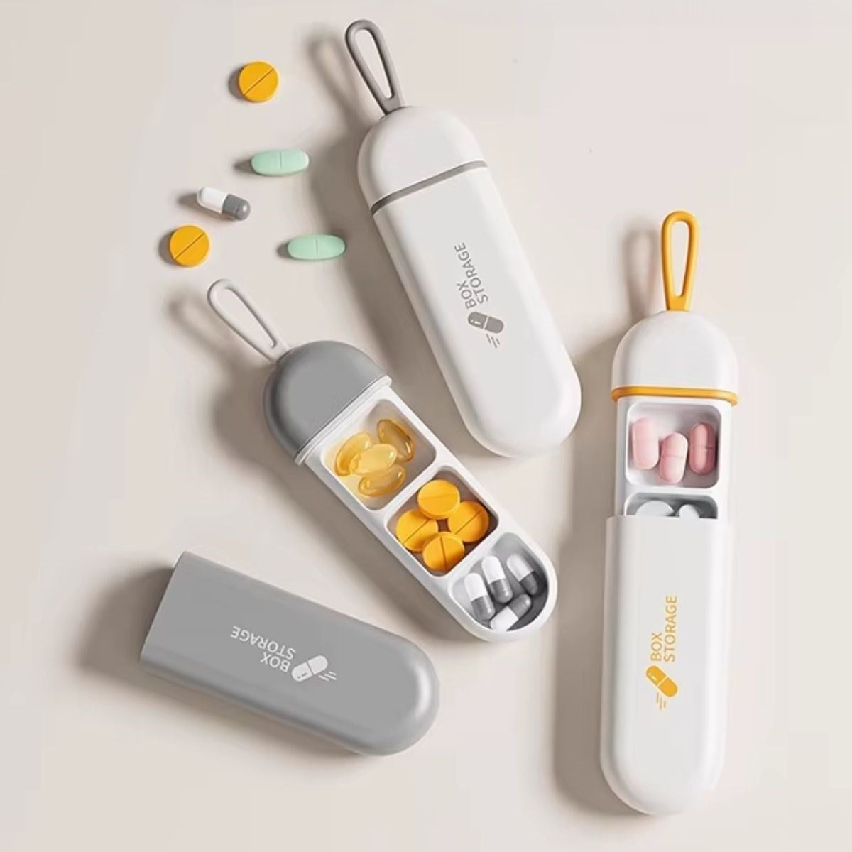 BUFFER® 3 Bölmeli Taþýnabilir Seyahat Tipi Hap Saklama Kutusu Ýlaç Saklama Kutusu