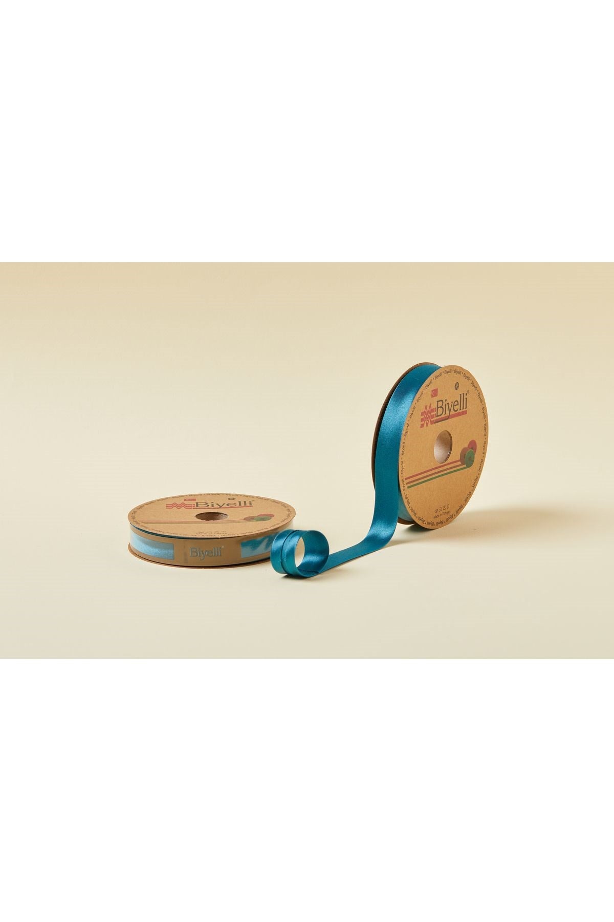 Biye Saten Katlý 082 Petrol 2 cm 25 Metre %100 Polyester