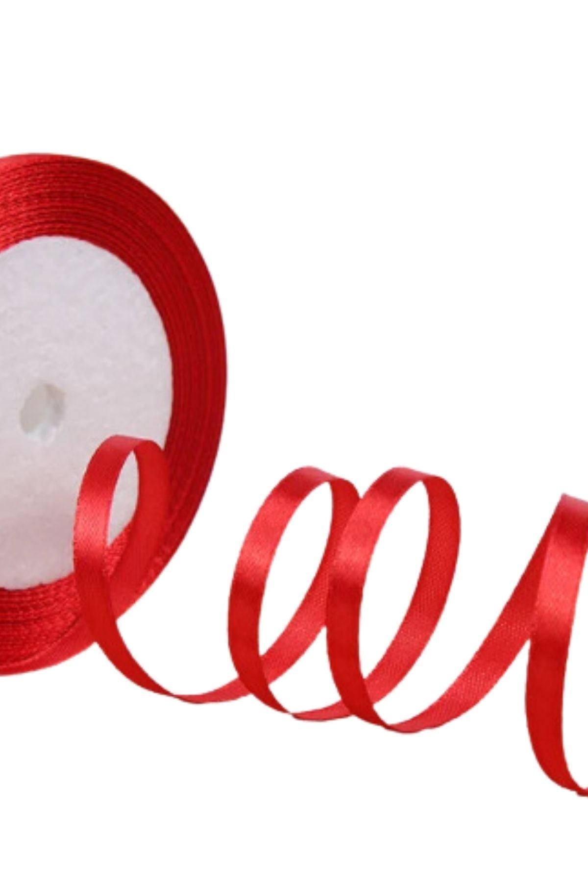 Saten Kurdele 2 cm 10 Metre Kýrmýzý