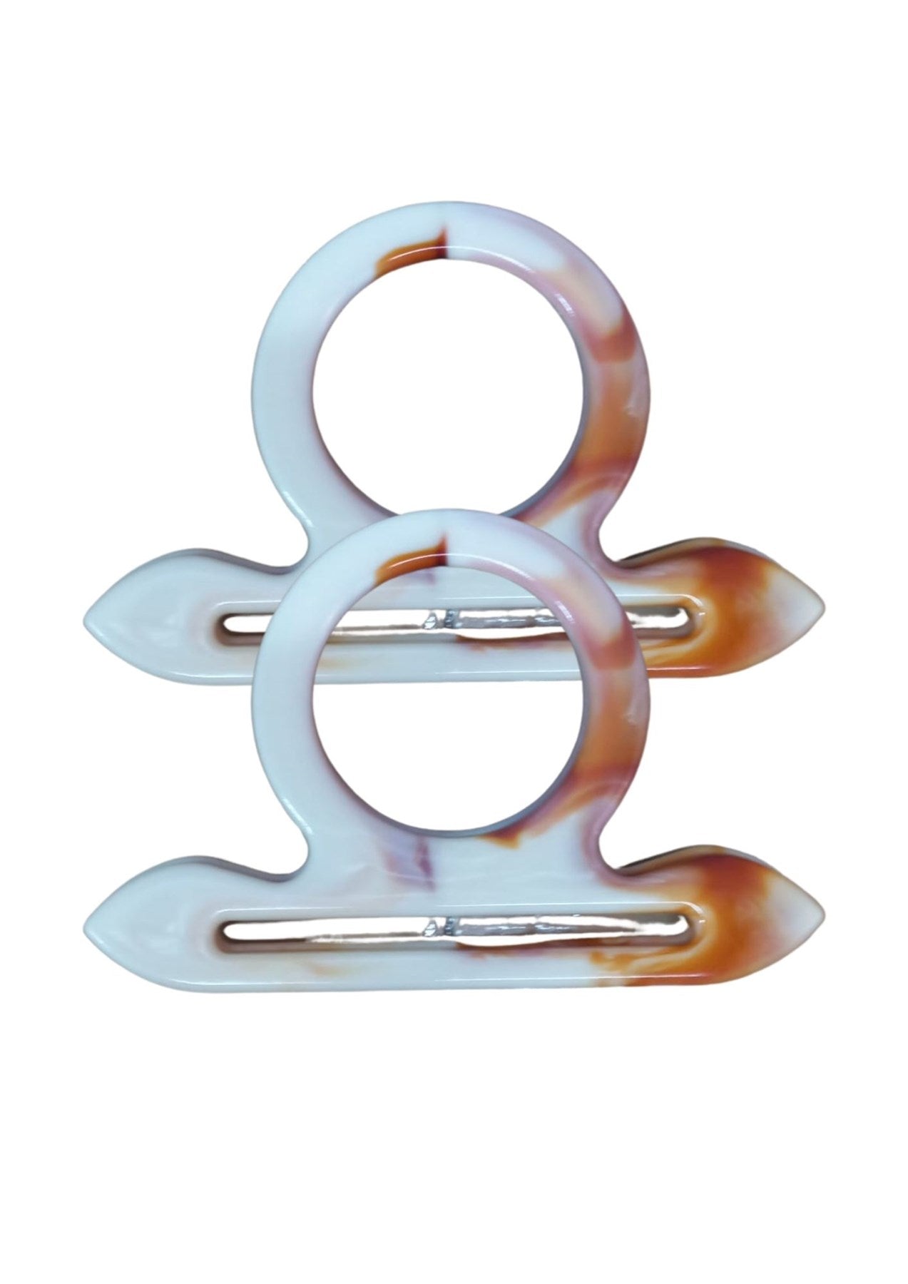 Çanta Sapý Çapa Model Kahverengi - Beyaz 18 cm