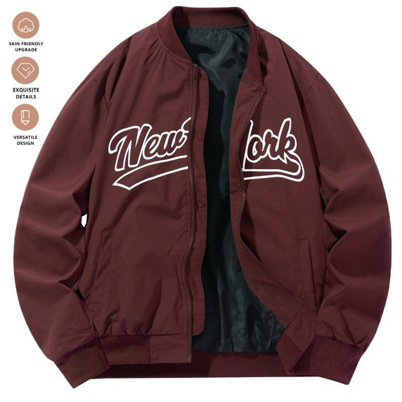 Retro Baseball Jacke – Stehkragen & Lässig Kombinierbar | Herren Sportjacke 2025