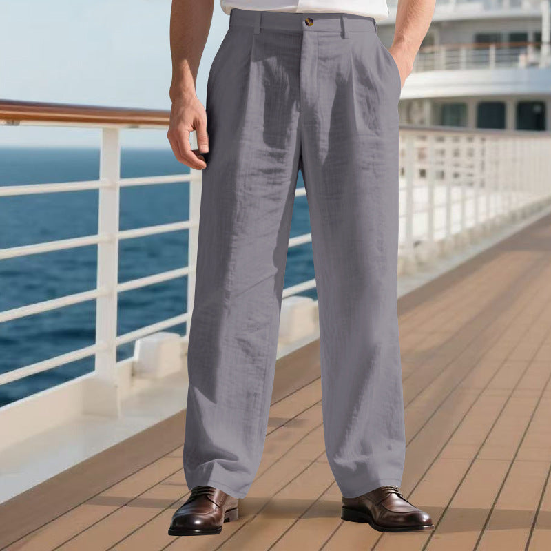 Herren Anzughose – Dünnes Material, Locker & Gerade, Business & Casual