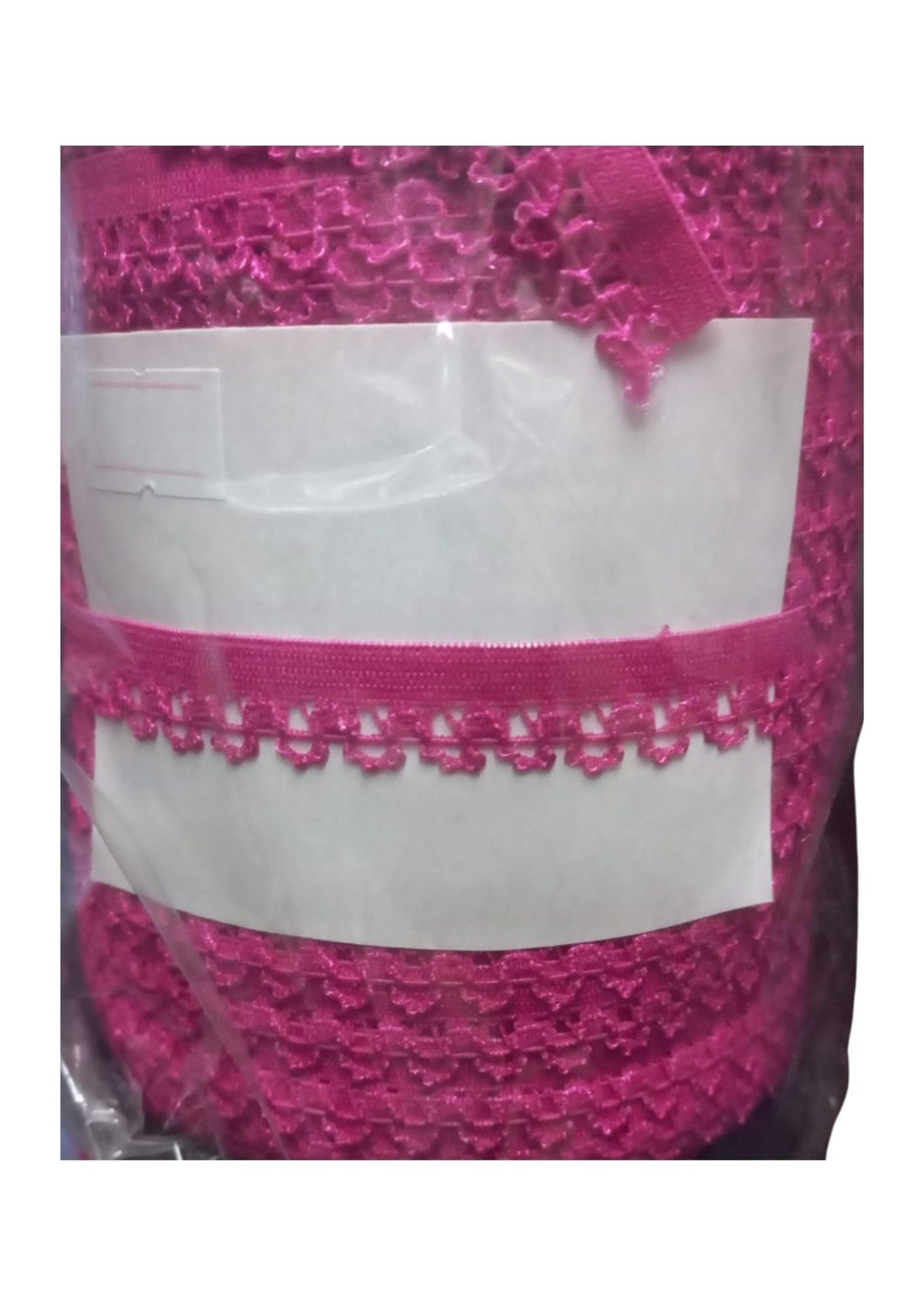 Çamaþýr Lastiði Dantelli 1 cm 75 Metre 1 Top Fuþya