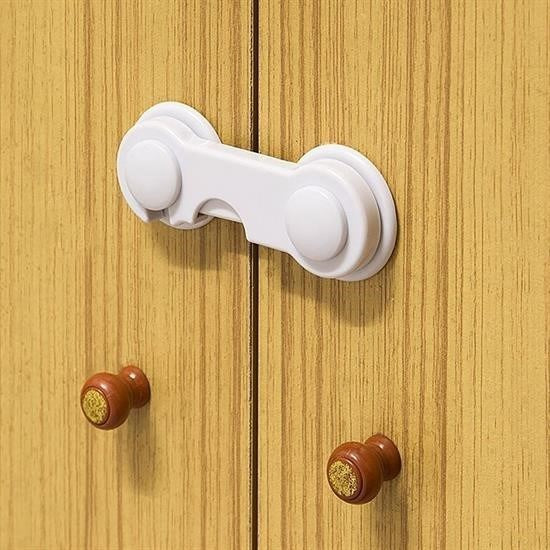 BUFFER® Bebek Çocuk Güvenliði Çekmece ve Dolap Ýçin Kendiliðinde Yapýþkanlý Vidasýz Kapak Kilidi