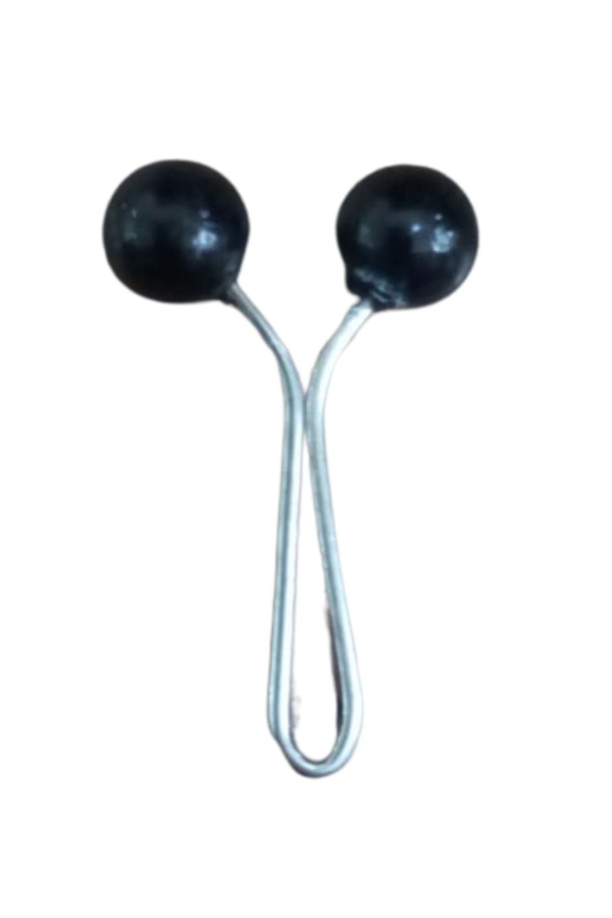 Eþarp Klipsi Top Model Düz Siyah 1 Adet