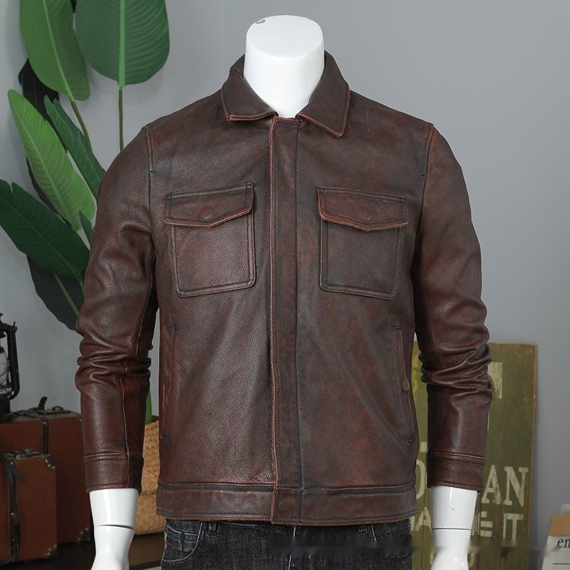 Herren Lederjacke – Retro Kurzjacke im Slim Fit Stil | Zeitlos & Stylisch 2025