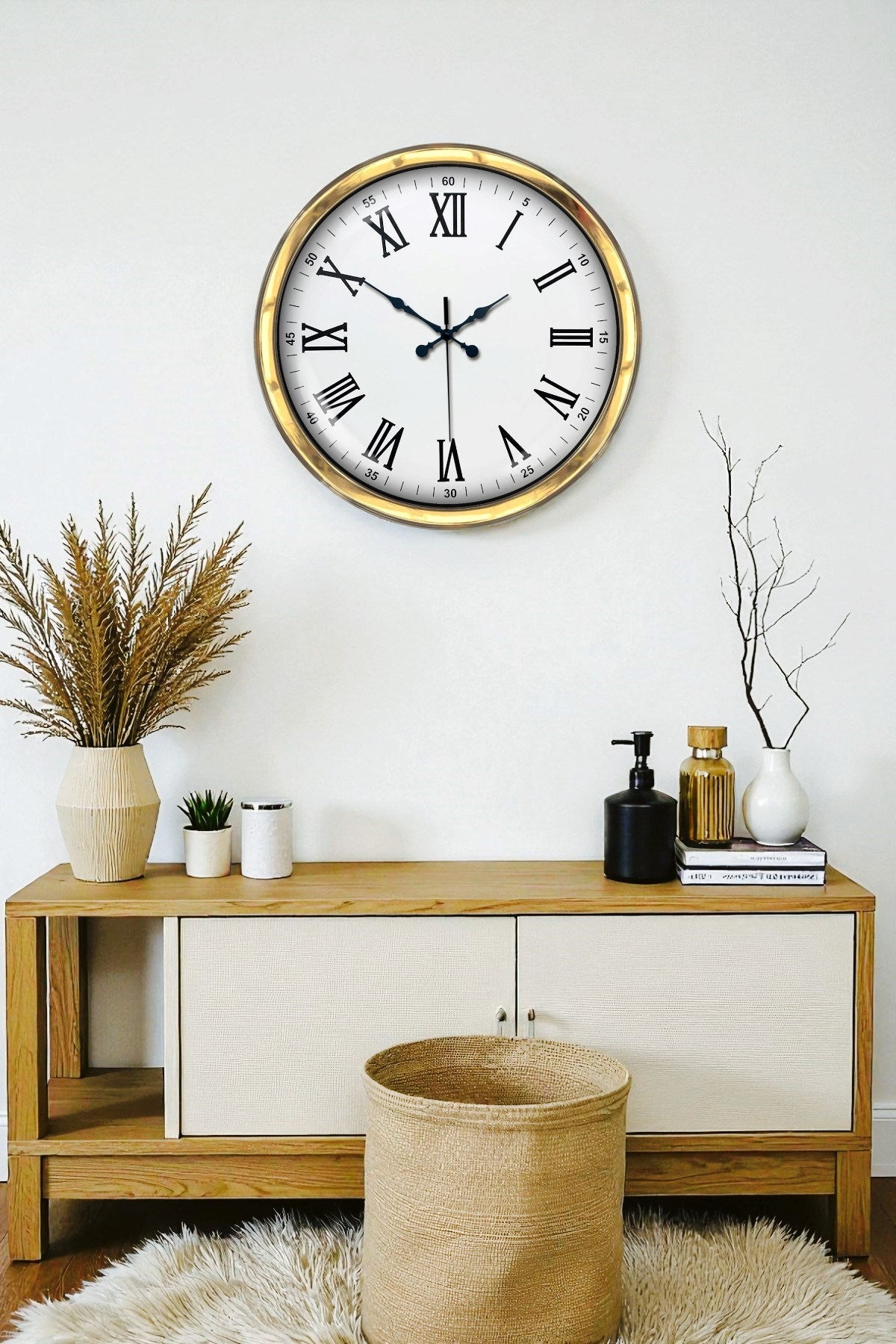 Zentime 40 Cm Gold Lüks Duvar Saati