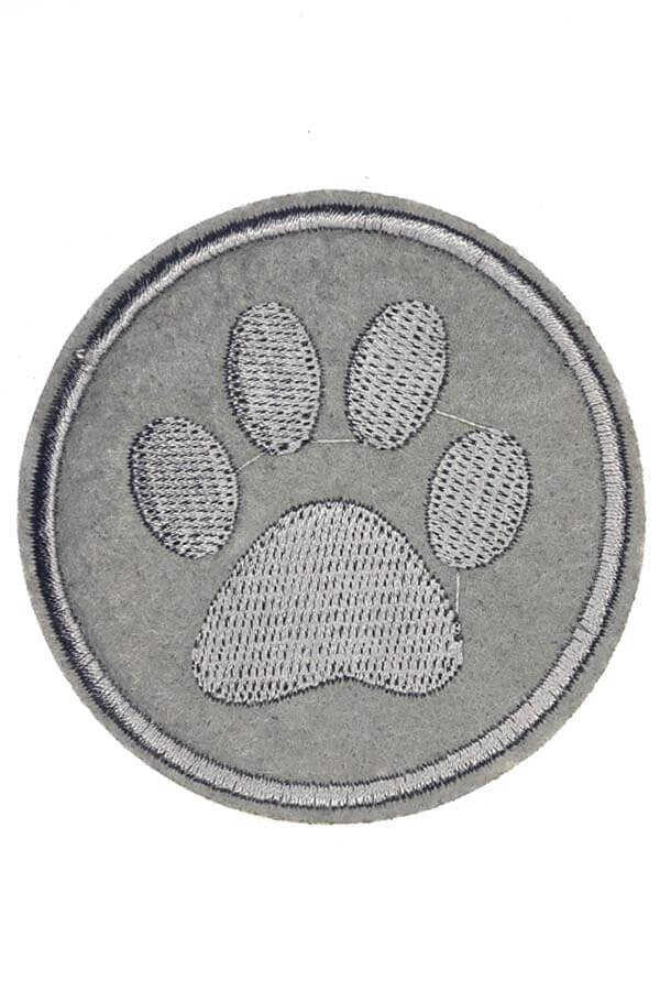 Aplike Ütü Ýle Yapýþan Gri Pati Arma 5 cm
