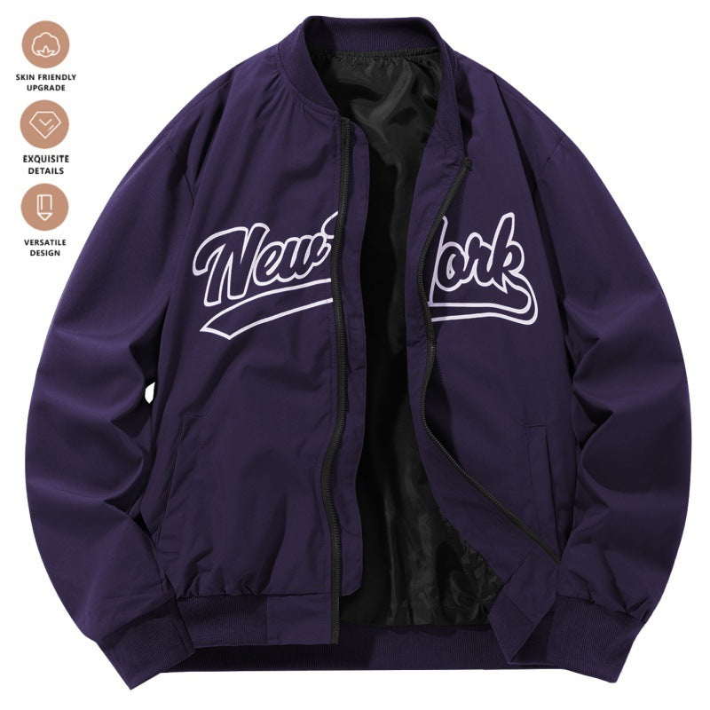 Retro Baseball Jacke – Stehkragen & Lässig Kombinierbar | Herren Sportjacke 2025