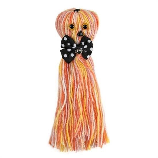 BUFFER® Ahtapot Þekilli Zilli Ve Ýpli Rengarenk Püsküllü Sevimli KediOyuncaðý