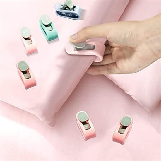 BUFFER® 4 Adet Ýðnesiz Yorgan Çarþaf Ve Perde Tutucu Sabitleyici Kaydýrmaz Örtü Düzenleyici Klips