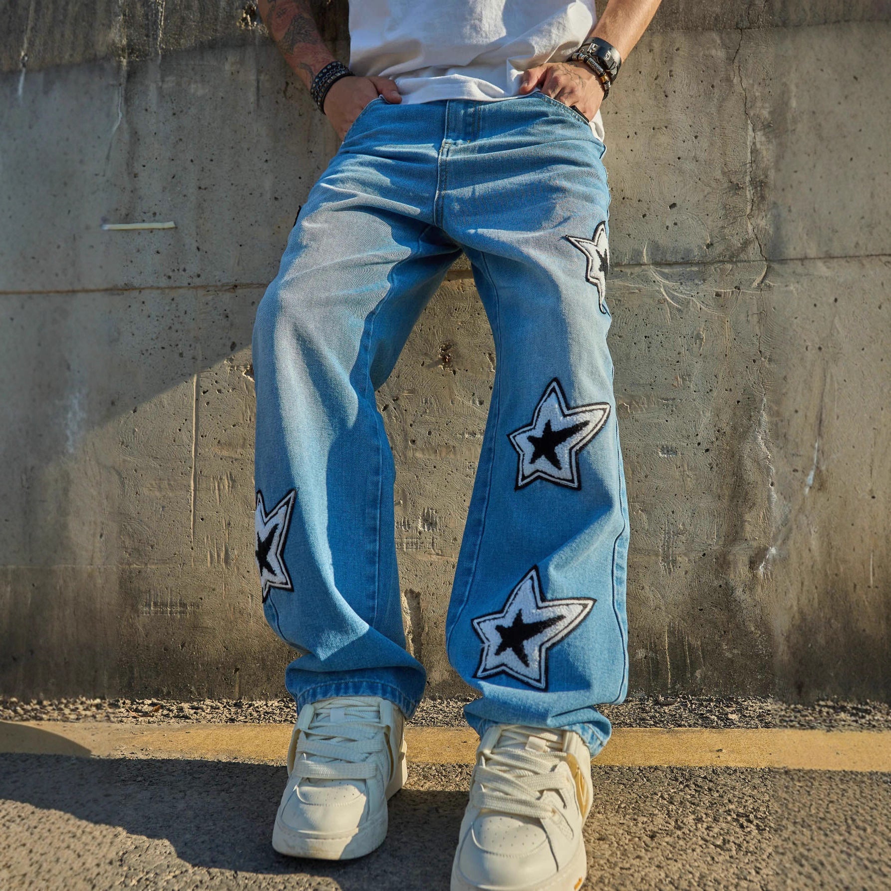 Fashion Einfach Locker Gerade Lässige Jeans – Herren & Damen