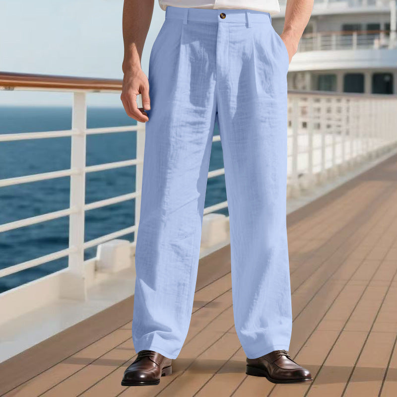 Herren Anzughose – Dünnes Material, Locker & Gerade, Business & Casual