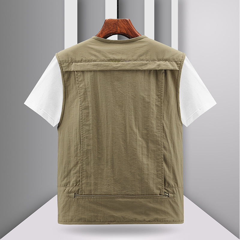 Outdoor Herren Weste – Groß, Multi-Taschen, Freizeit & Abenteuer