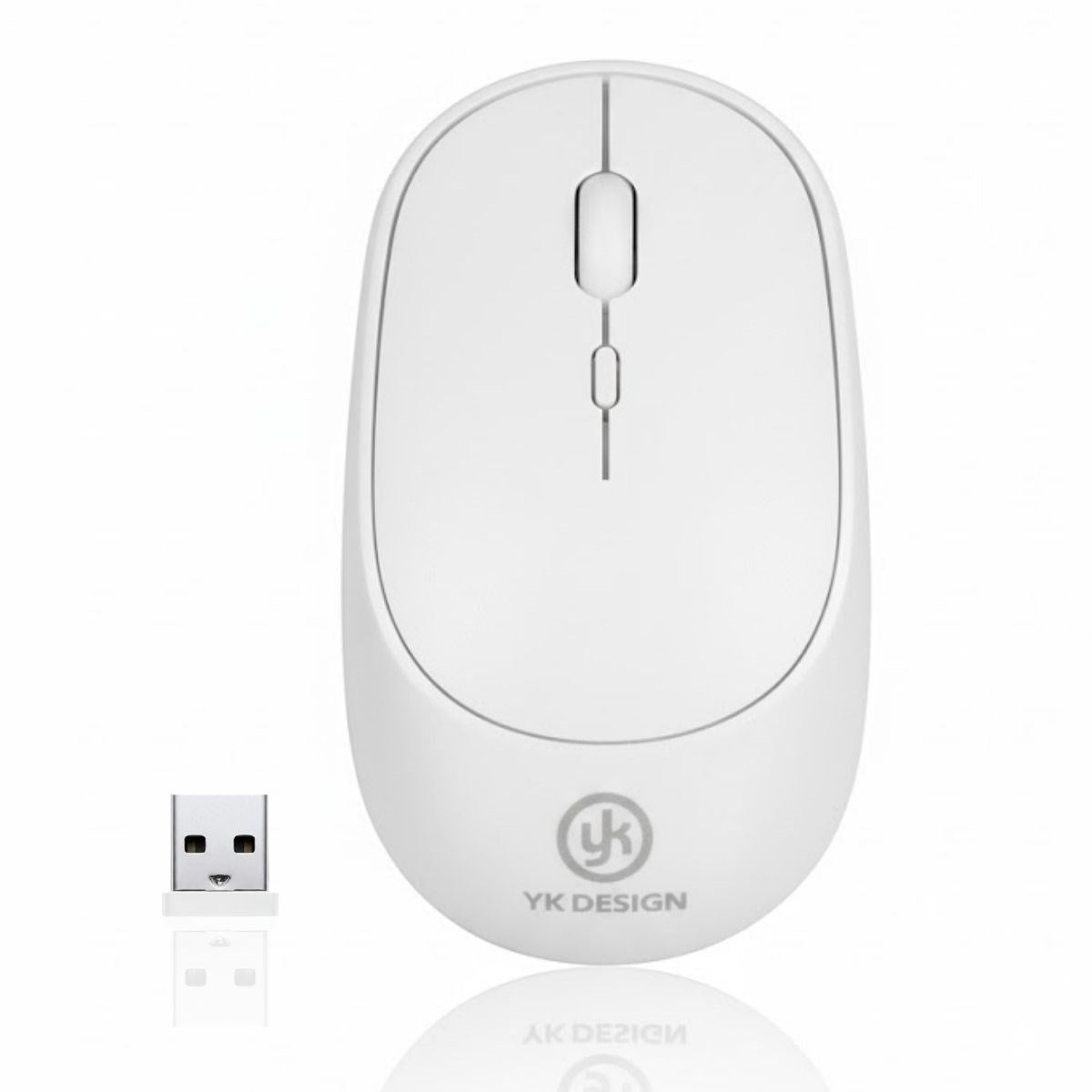 BUFFER® Beyaz Renkli Ergonomik Sessiz Kablosuz Mouse – USB Alýcýlý, Ofis ve Oyun Ýçin Konforlu Bilgisayar Faresi MS6310