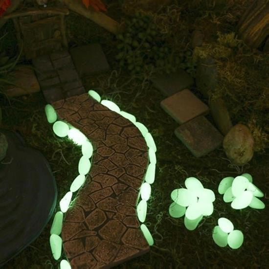 BUFFER® Gece Karanlýkta Iþýk Vererek Parlayan Dekoratif Çakýl Taþlarý