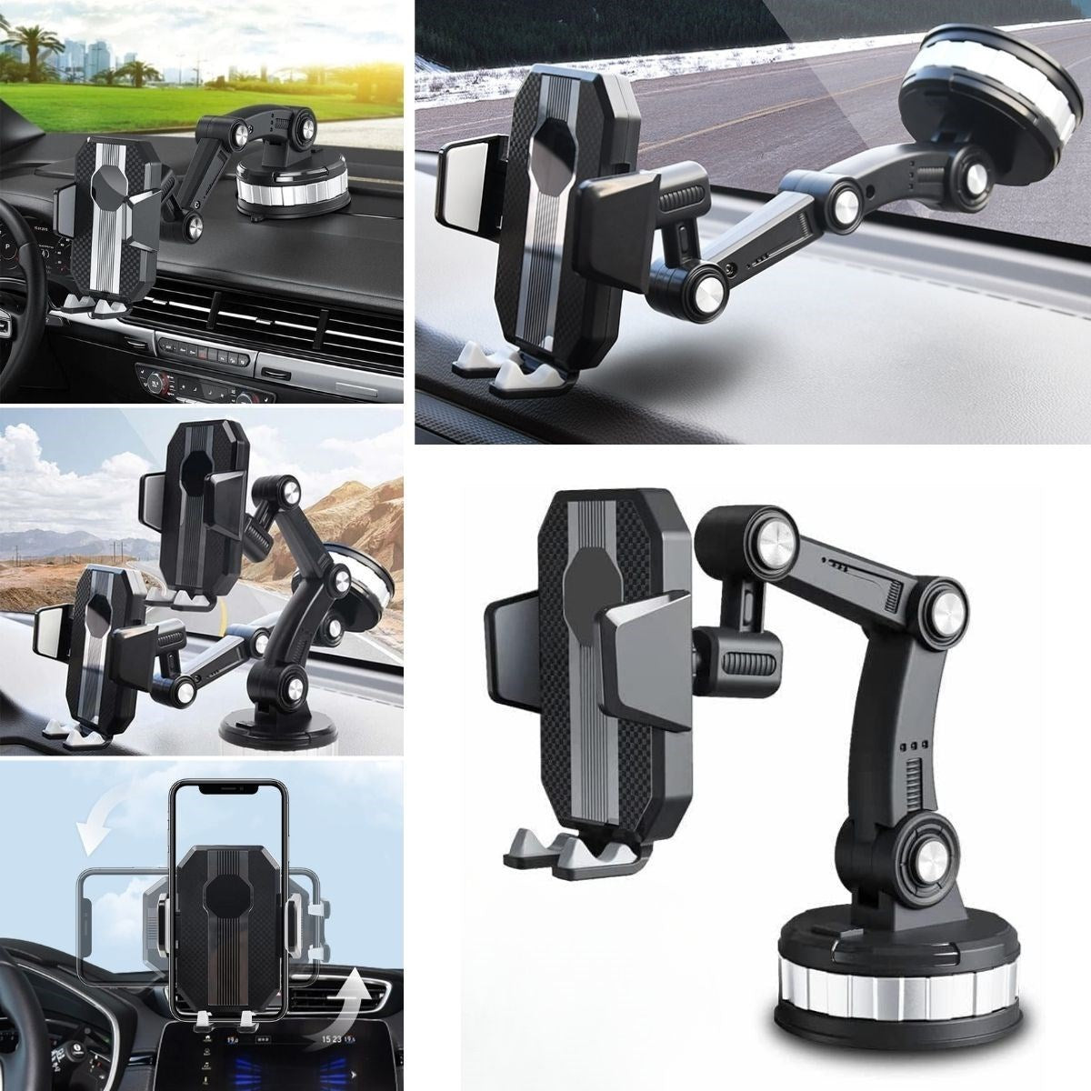 BUFFER® Jel Vantuzlu Cama Takýlabilen Güçlü 360 Derece Dönebilen Ayarlanabilir Araç Içi Vantuzlu Telefon Tutucu