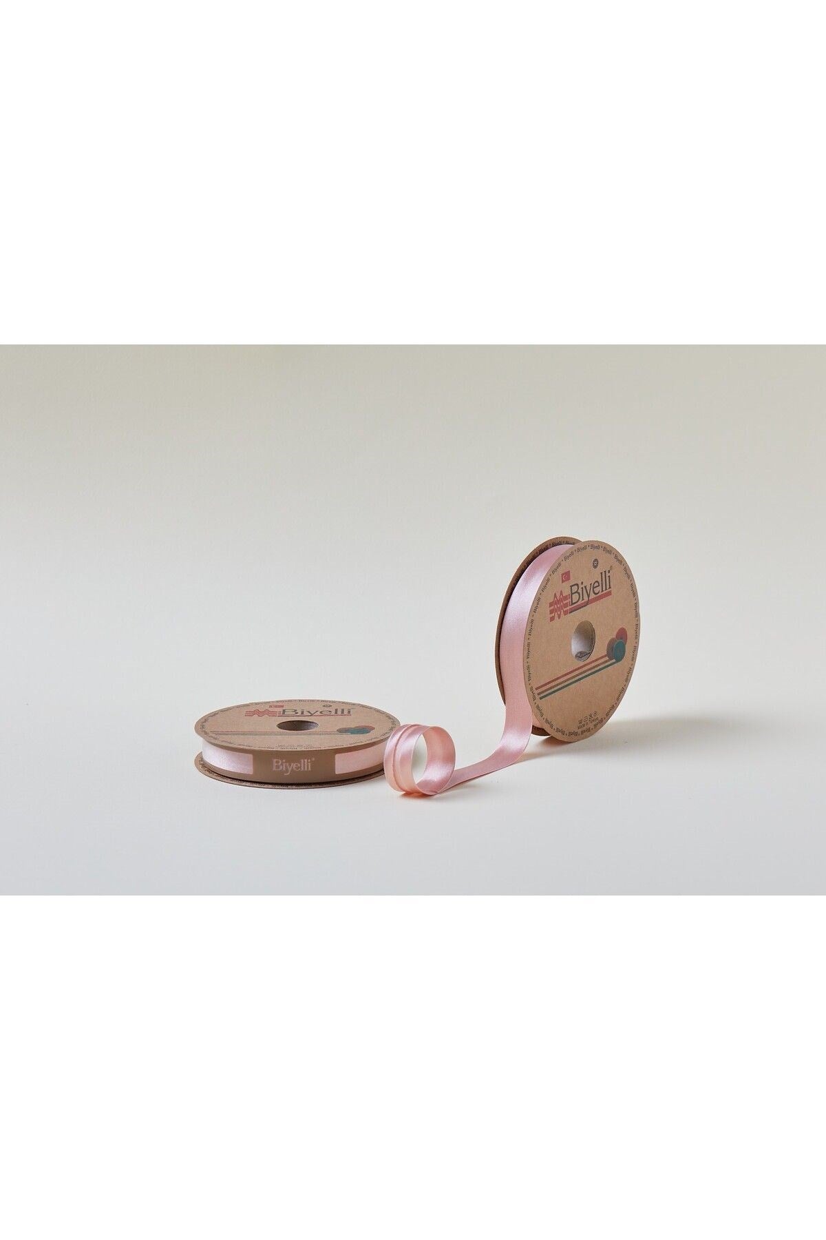 Biye Saten Katlý 097 Pudra 2 cm 25 Metre %100 Polyester