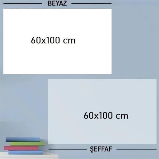 BUFFER® Ders Çalýþma Yazý Tahtasý Manyetik Duvar Stickerý 100x60 cm