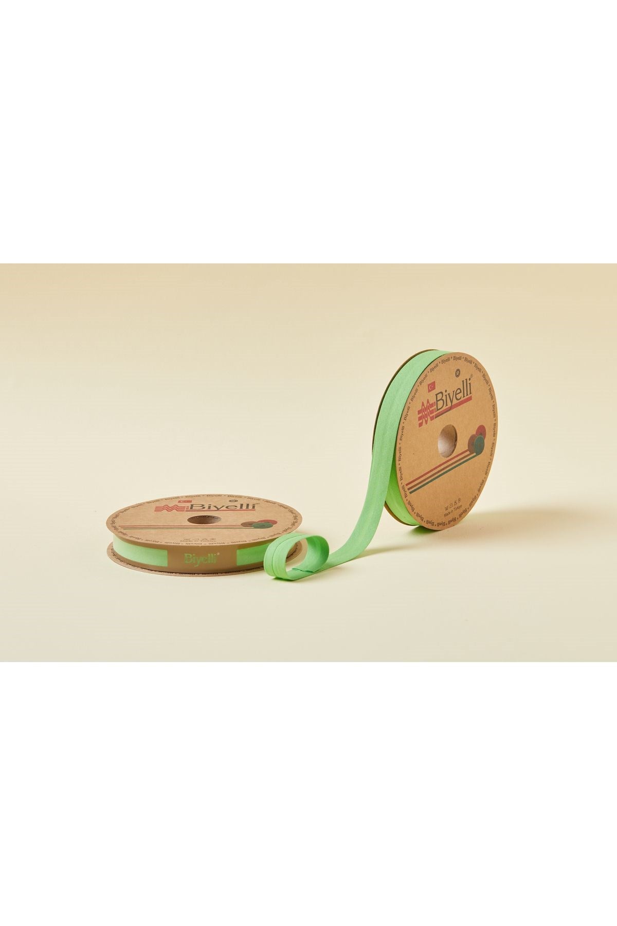 Biye Koton Katlý D09 Yeþil 2 cm 25 Metre %65 Koton %35 Polyester