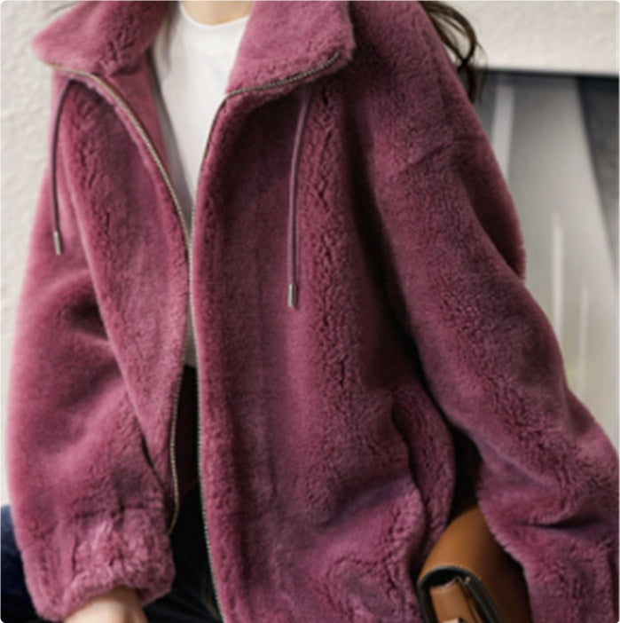 Damen Cardigan – Doppeltes Fleece, Wärmend mit Hohem Kragen | Pullover & Strickjacke 2025