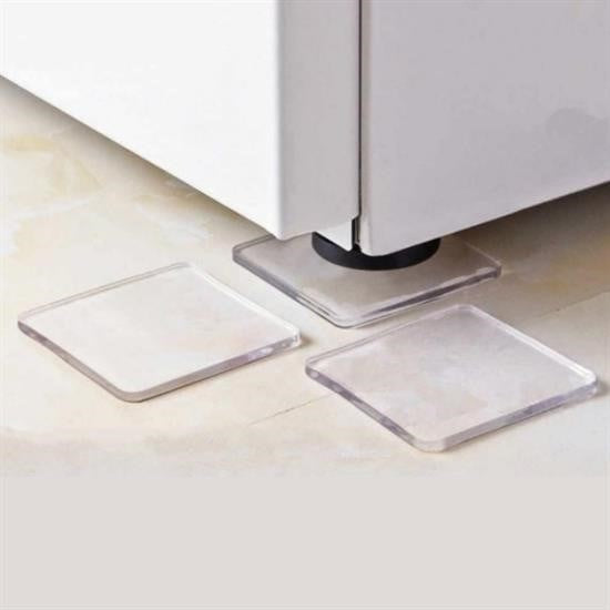 BUFFER® 4 Adet Silikon Þeffaf Koltuk Mobilya Masa Beyaz Eþya Yazýcý Koruyucu Kaydýrmaz Dayanýklý Pe