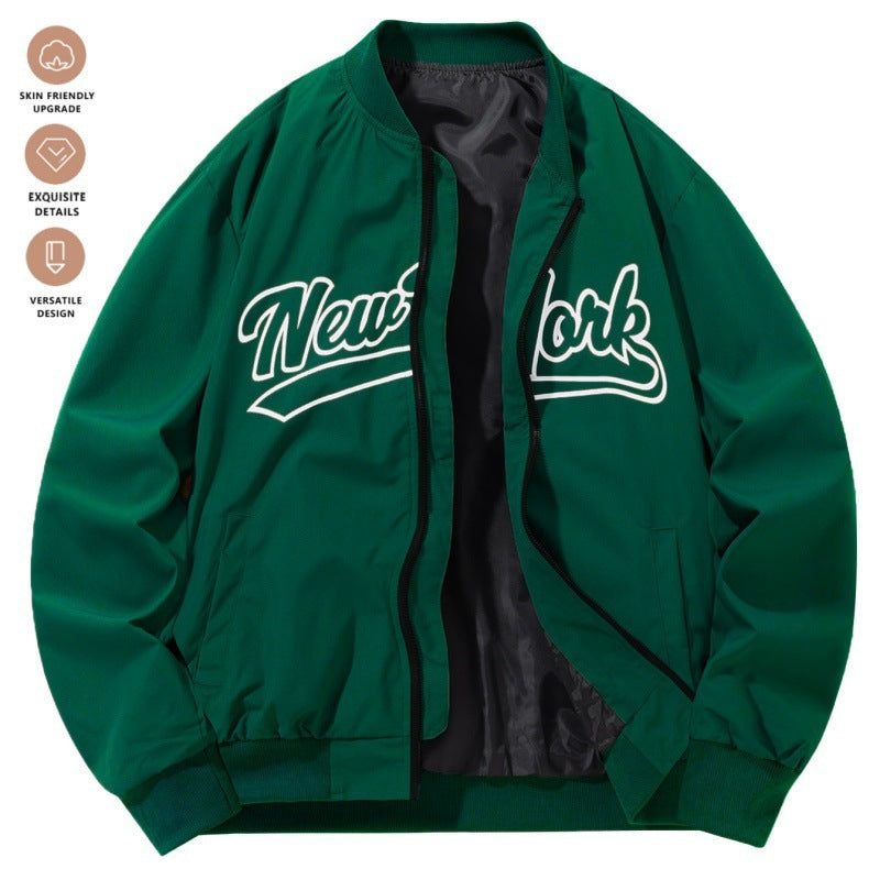Retro Baseball Jacke – Stehkragen & Lässig Kombinierbar | Herren Sportjacke 2025