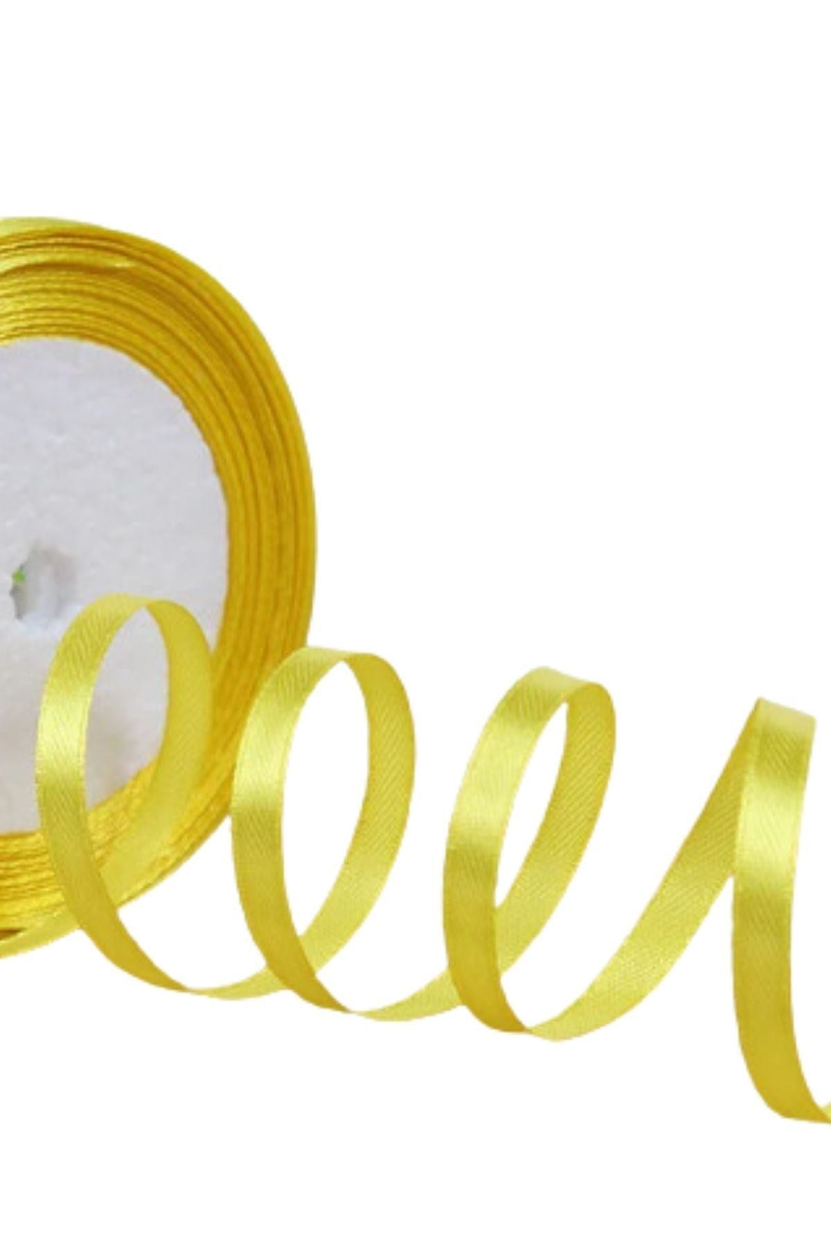 Saten Kurdele 3 cm 10 Metre Sarý