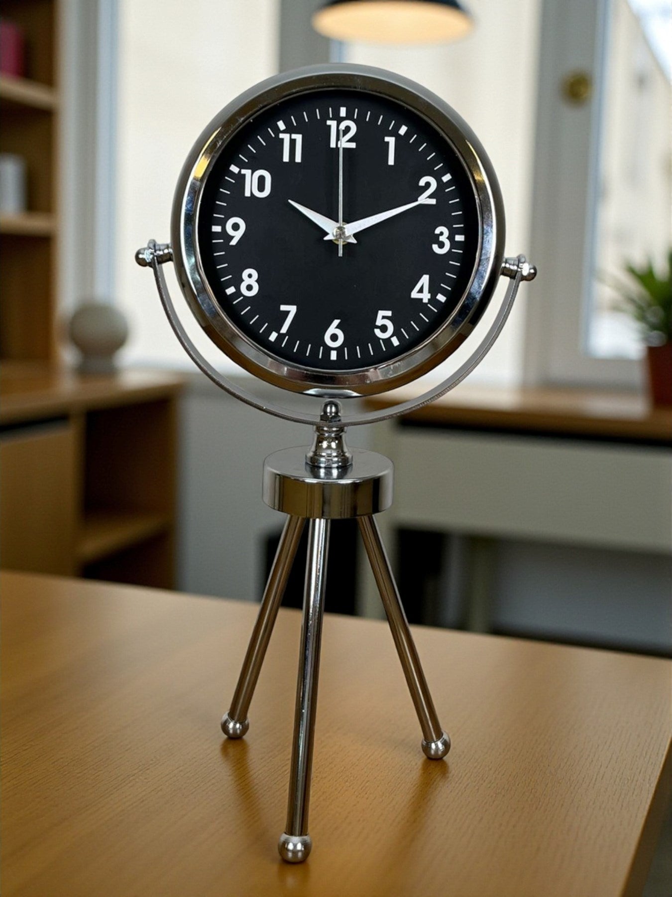 Zentime Krom Þýk Üç Ayaklý Masa Saati