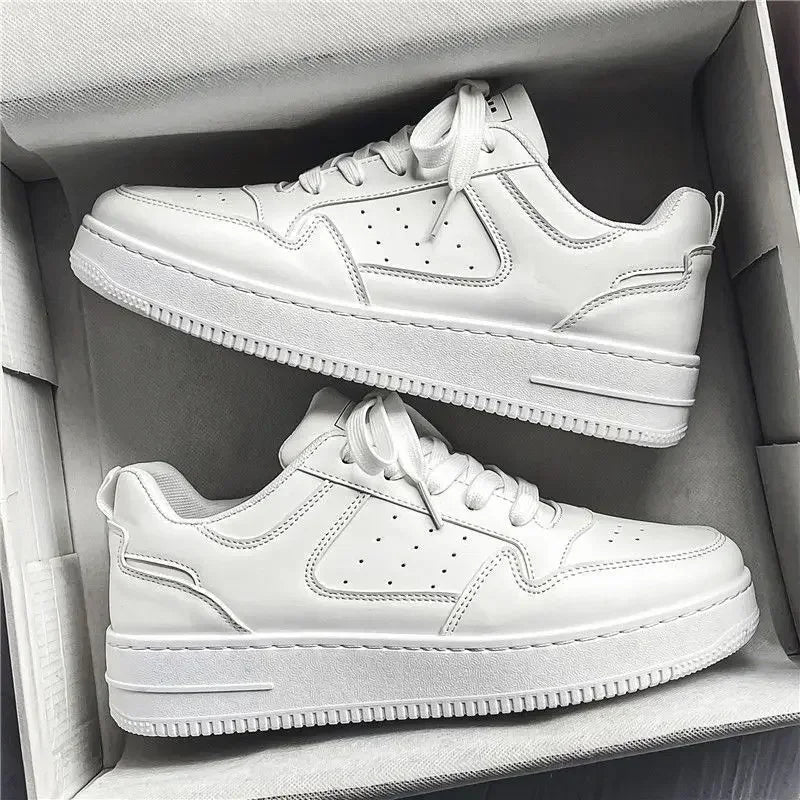 🏷️  Herren Plattform Sneaker – Modische Weiße Sportschuhe, Atmungsaktive Lässige Turnschuhe für Alltag & Streetstyle