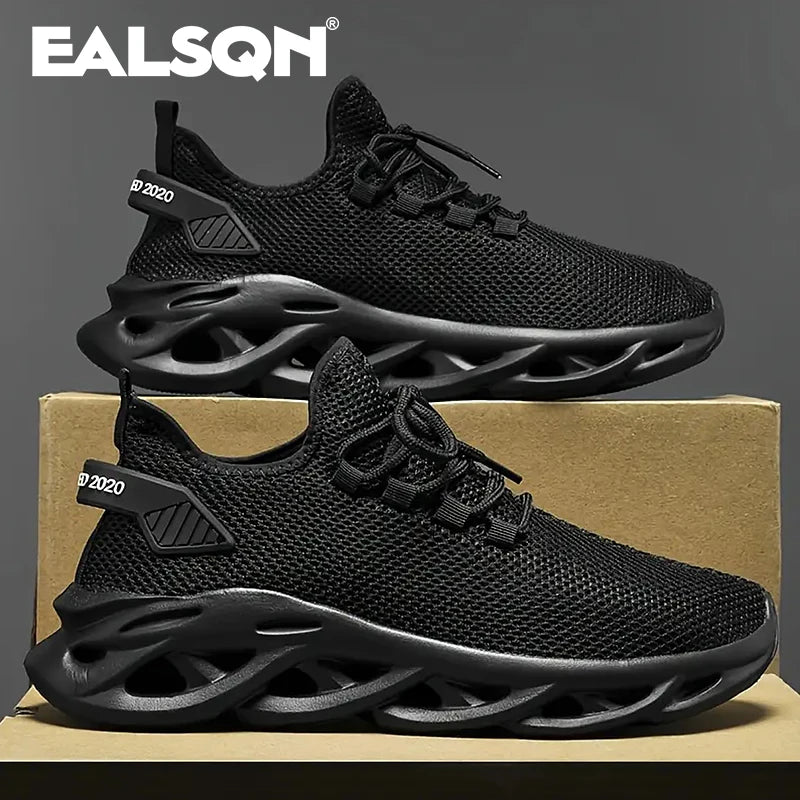 🏷️  Unisex Laufschuhe – Atmungsaktive Herren & Damen Sportschuhe, Leichte Outdoor Sneaker mit Stoßdämpfung in Schwarz & Braun