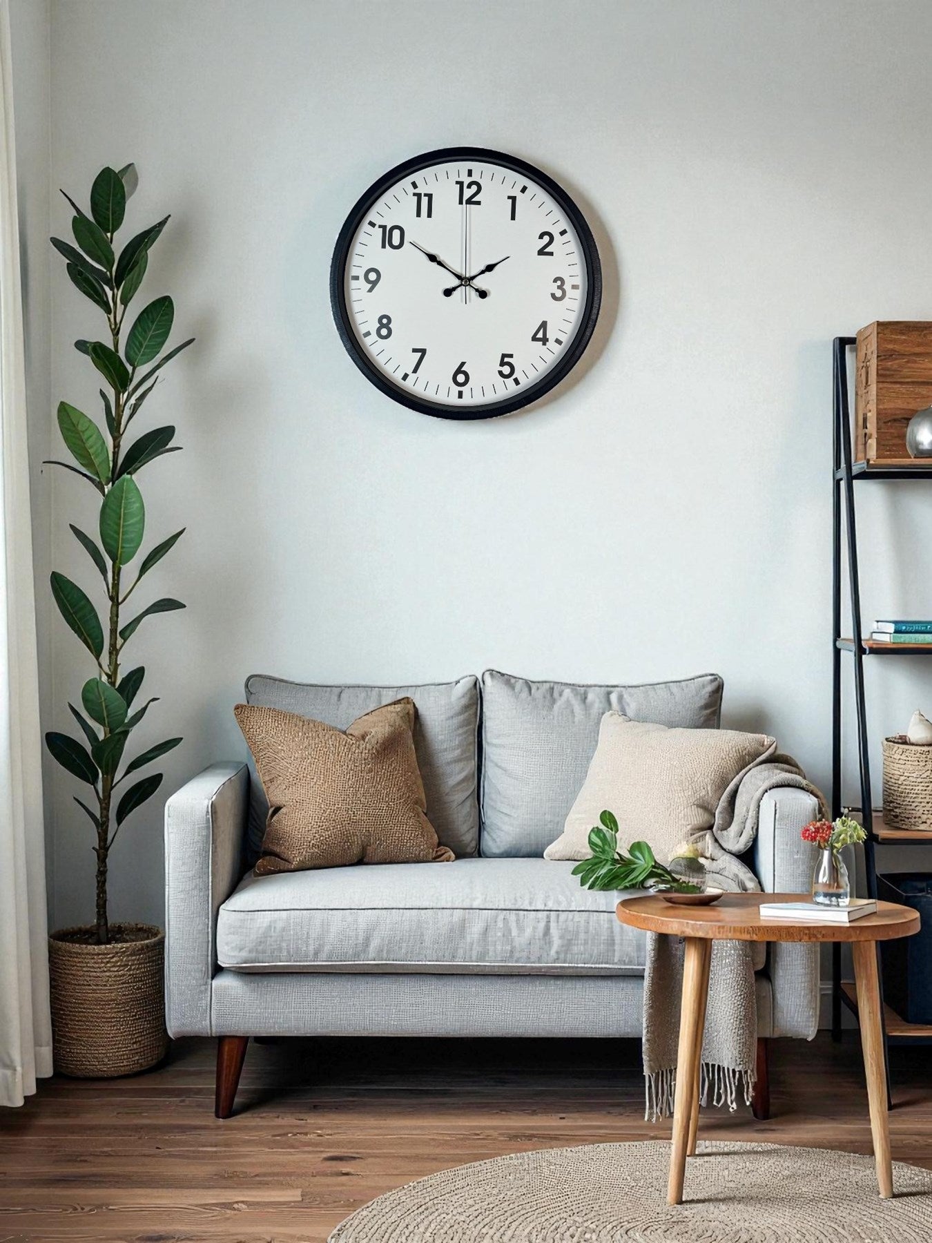 Zentime 36 Cm Siyah Dekoratif Duvar Saati