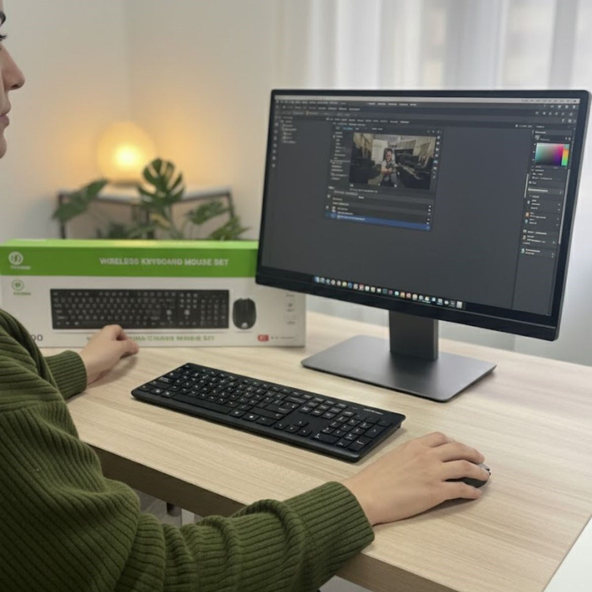 BUFFER® Kablosuz Q Klavye Mouse Seti Rahat Yazým, Sessiz Tuþlar, Ofis ve Ev Kullanýmýna Uygun Set YK7100