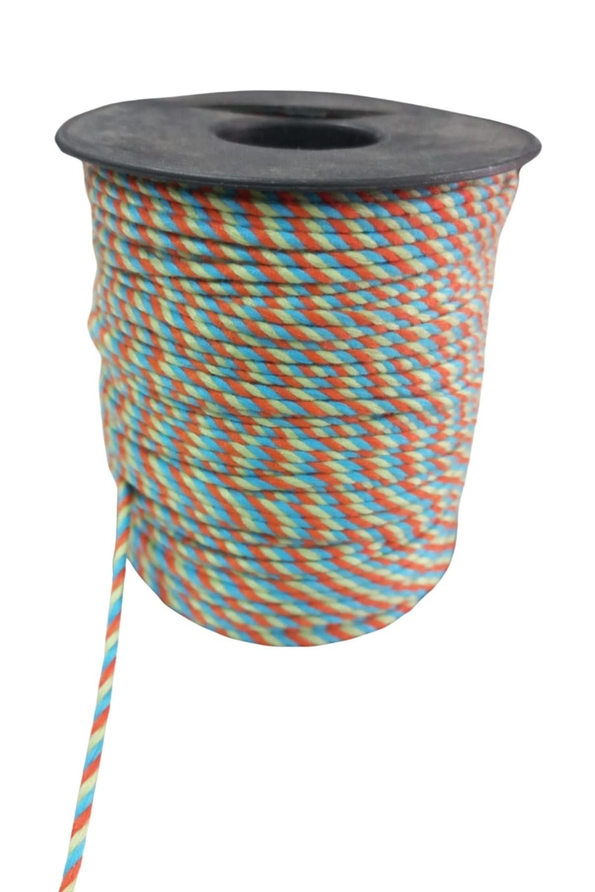 Bileklik ipi,hediye Paketleme ipi, Þans, Bereket, Aþk, Þifa, Güç 5 mm Pamuk 5 metre Yeþil