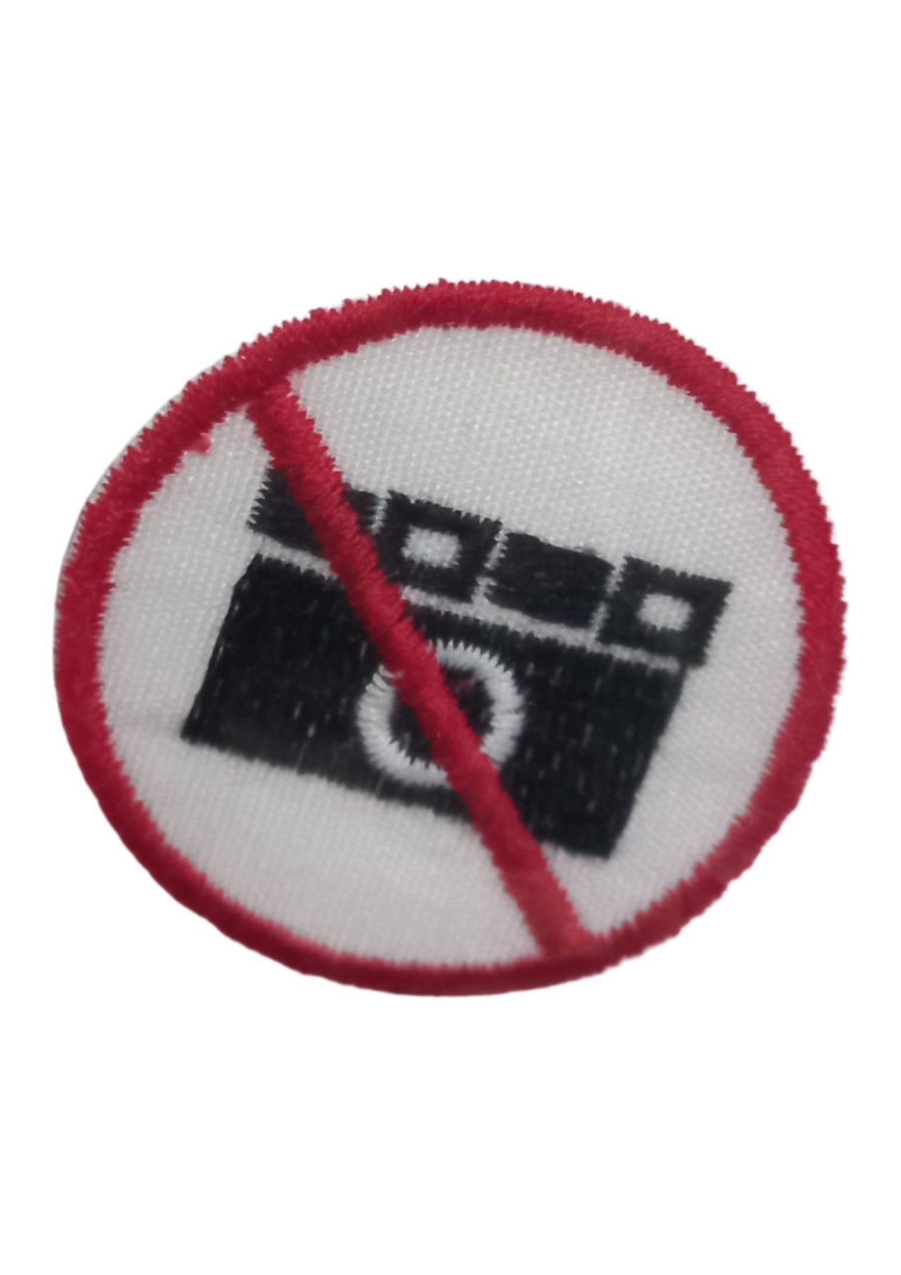 Aplike Ütü Ýle Yapýþan Fotoðraf Makinesi Yasak Arma 3 cm