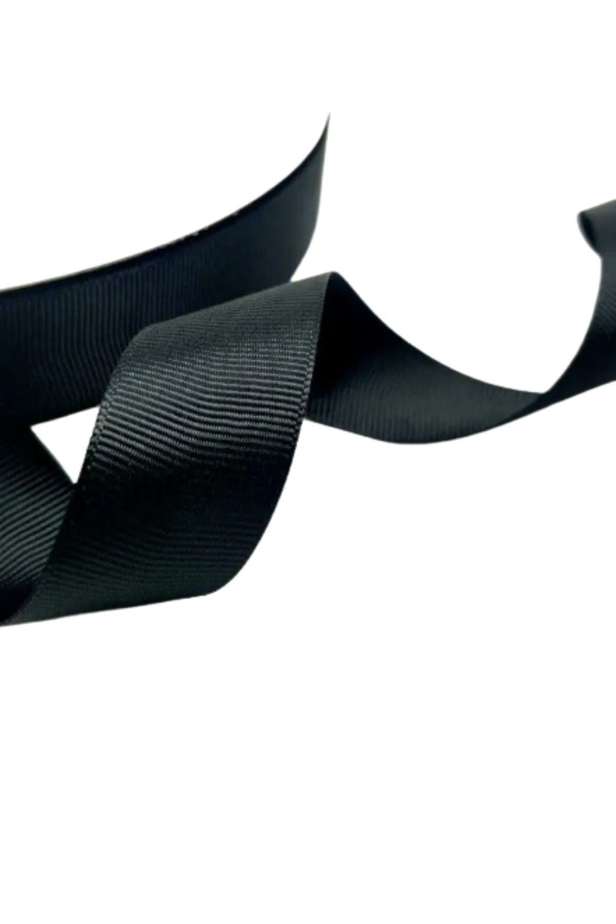 Grogren Kurdele 3 cm 10 Metre Siyah