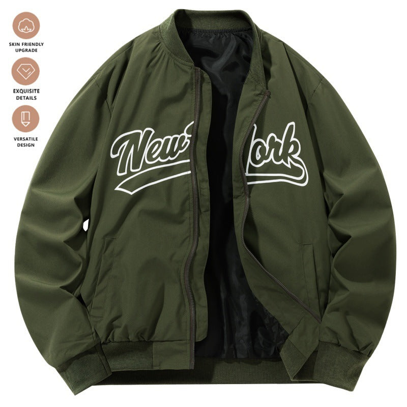 Retro Baseball Jacke – Stehkragen & Lässig Kombinierbar | Herren Sportjacke 2025