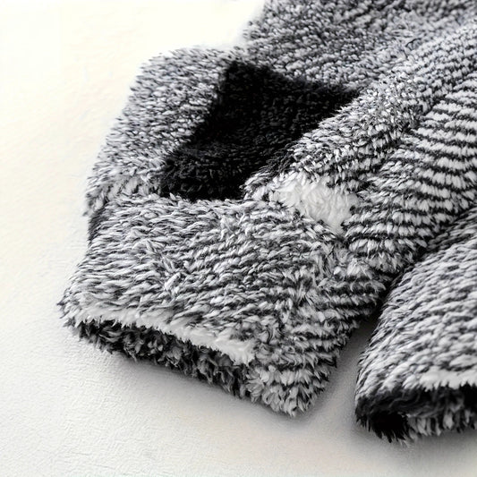 Herren Kunstpelzjacke mit Karomuster – Europäischer & Amerikanischer Stil | Herbst & Winter 2025