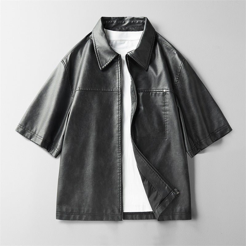 Damen Lederjacke – Imitat Leder, Prinzessärmel, Ultra Kurz