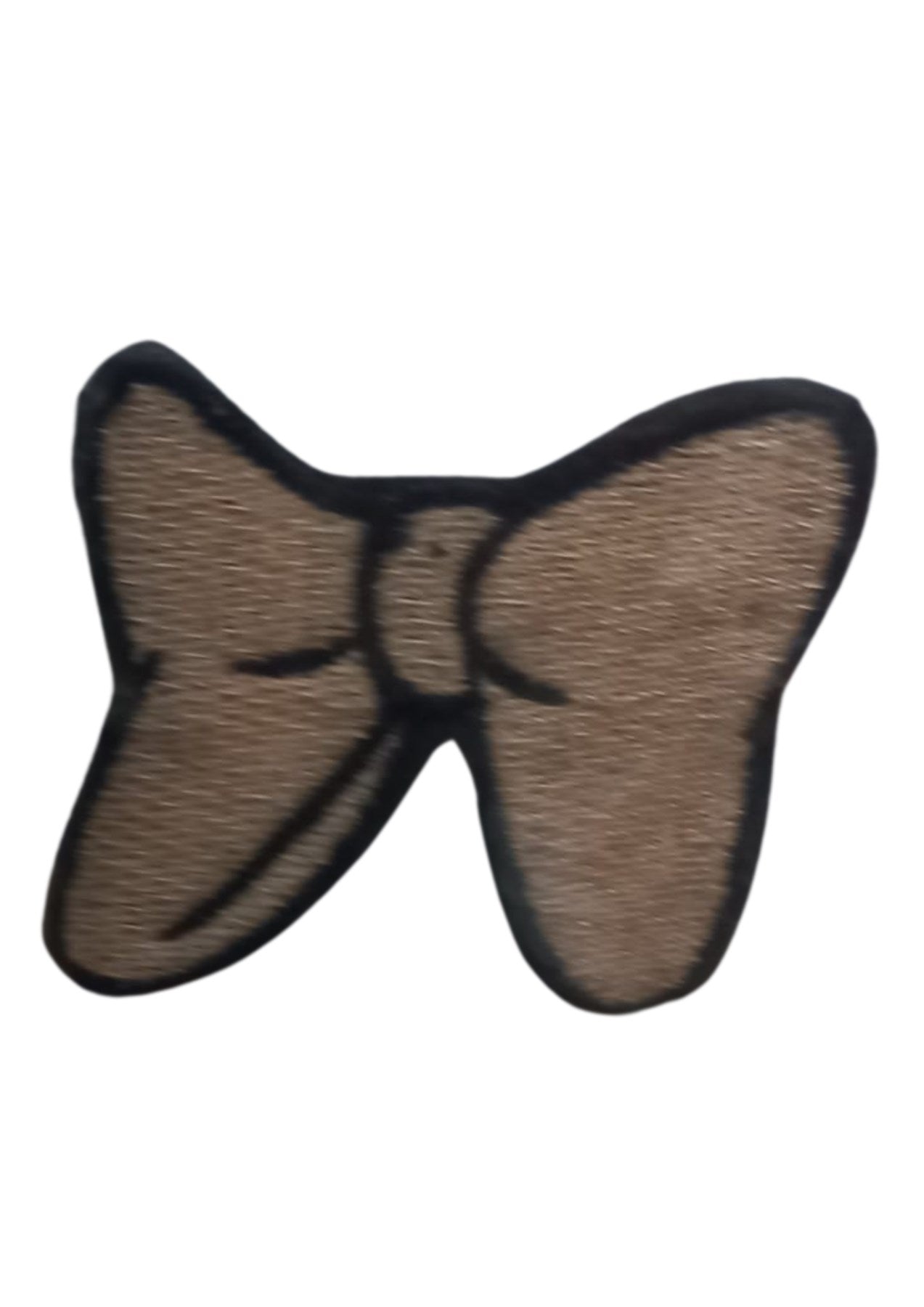 Aplike Ütü Ýle Yapýþan Küçük Kelebek Kahverengi Arma 3x2 cm